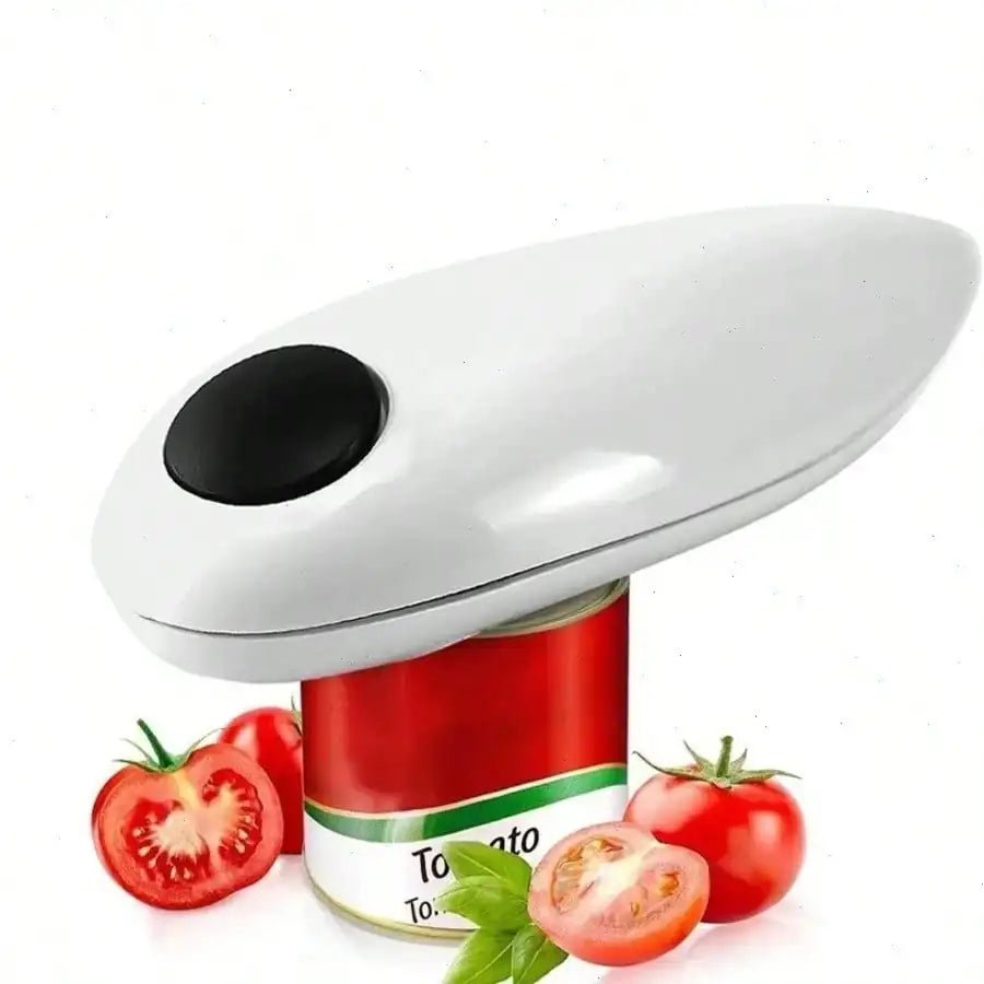 Effortless Electric Can Opener, One-Touch, Smooth Edge, Battery Powered, Fits All Cans, Handheld for Seniors, Ideal Kitchen Gift