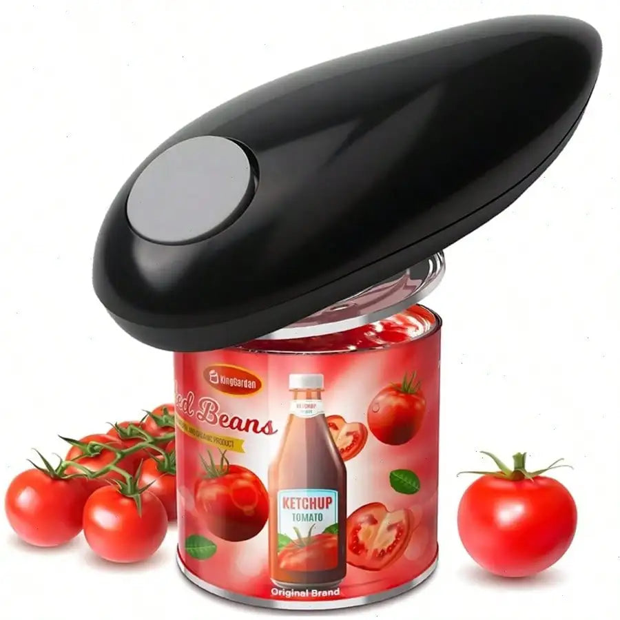 Effortless Electric Can Opener, One-Touch, Smooth Edge, Battery Powered, Fits All Cans, Handheld for Seniors, Ideal Kitchen Gift