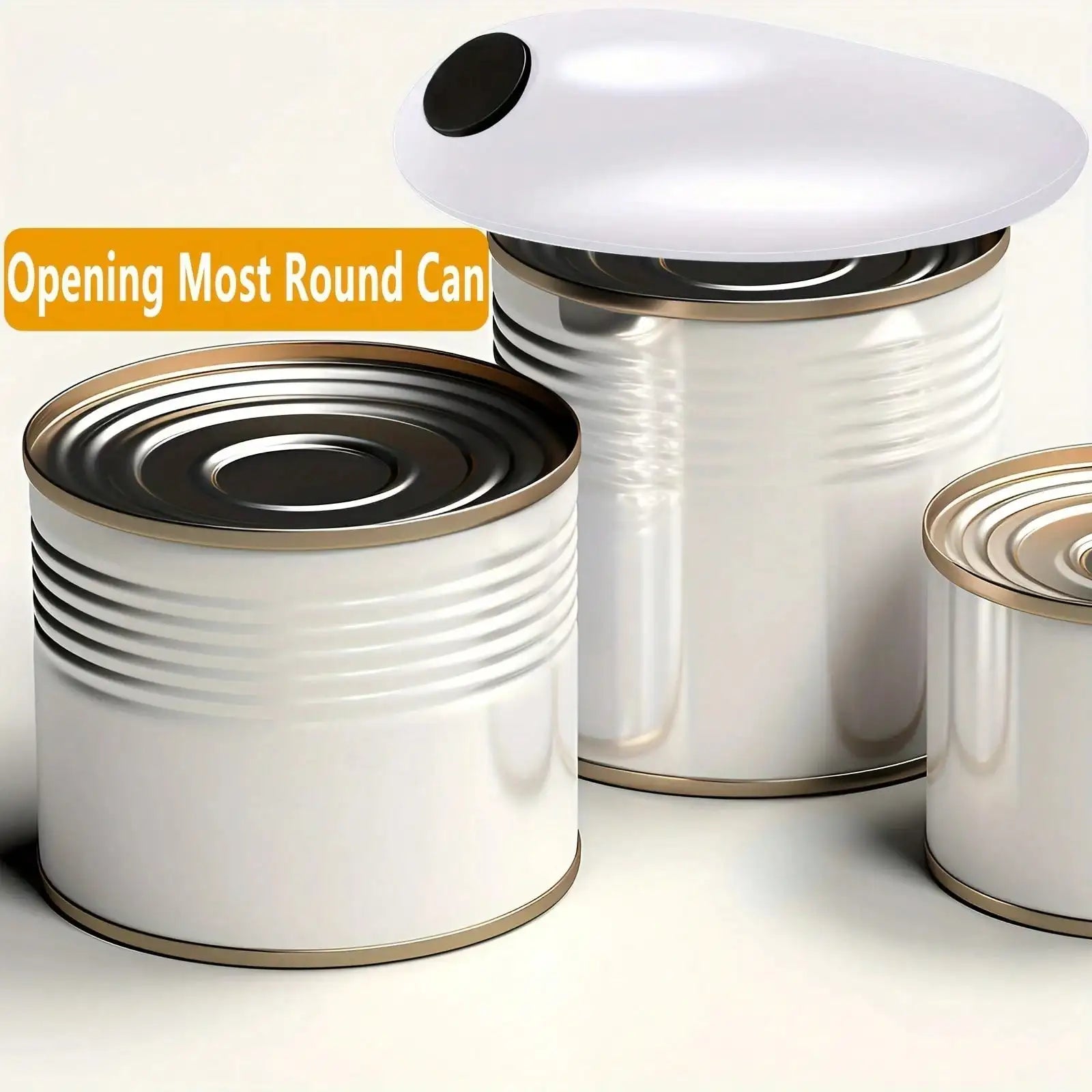Effortless Electric Can Opener, One-Touch, Smooth Edge, Battery Powered, Fits All Cans, Handheld for Seniors, Ideal Kitchen Gift